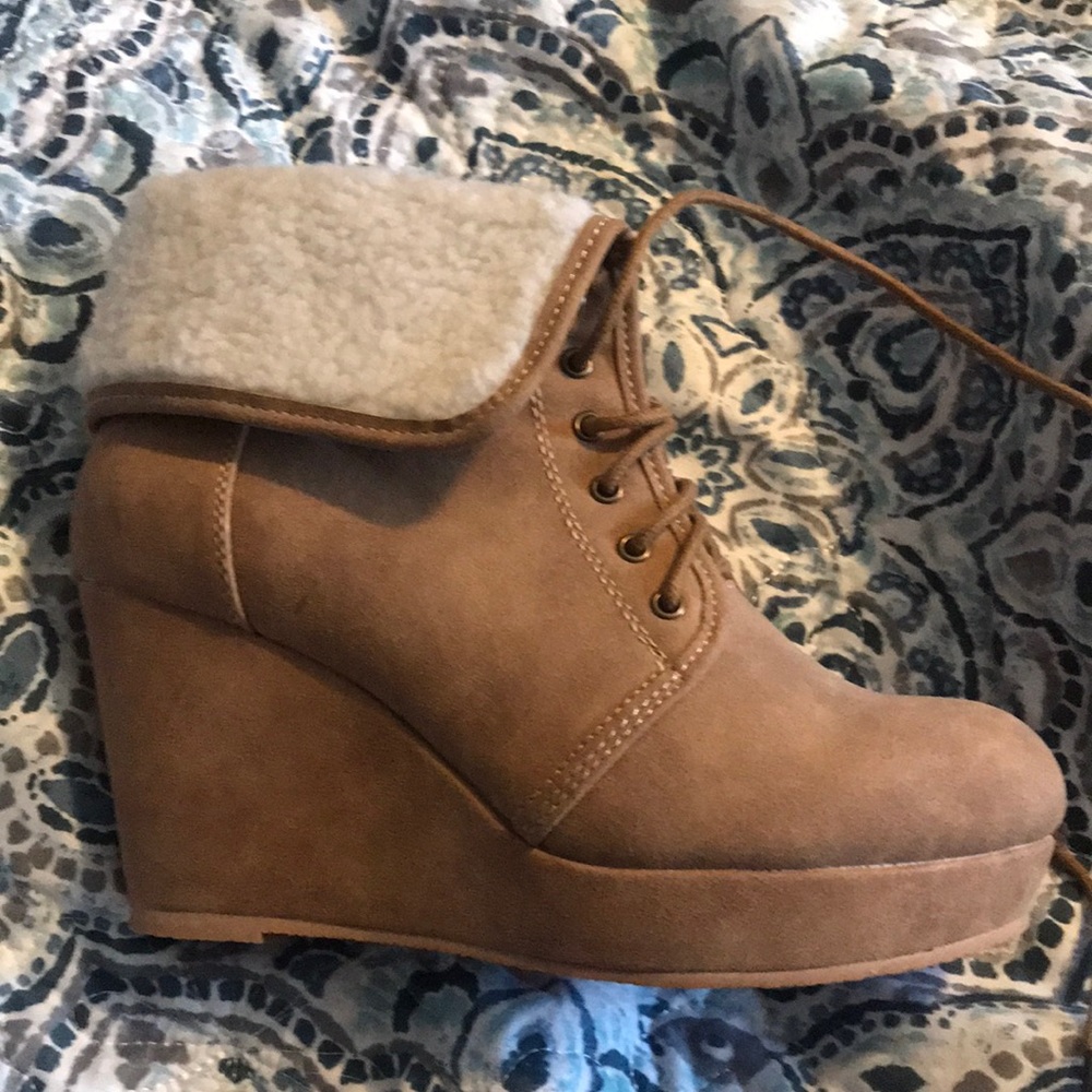 Lace up booties